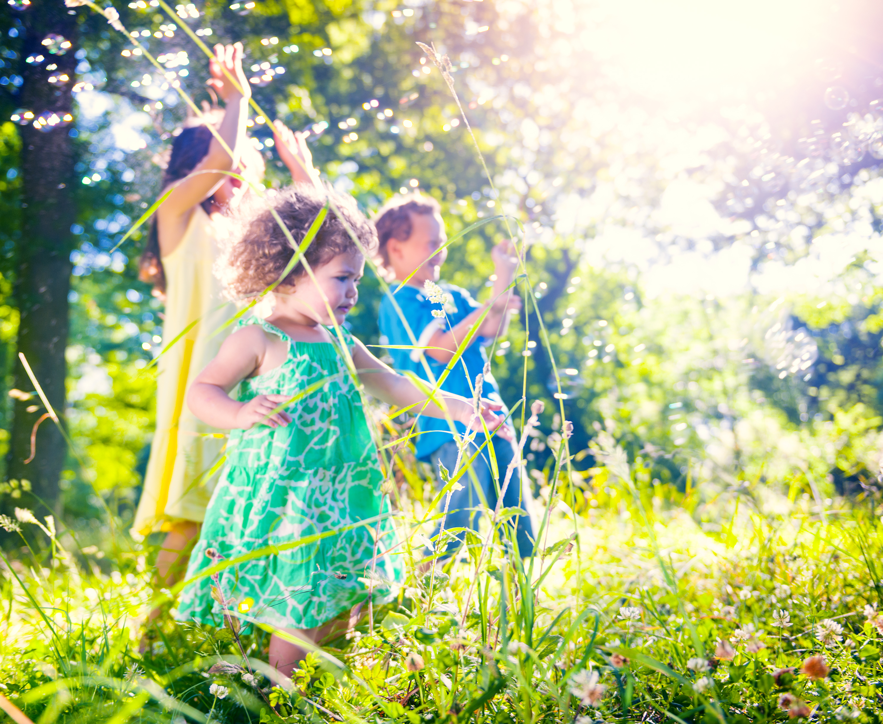 Kids playing outdoors